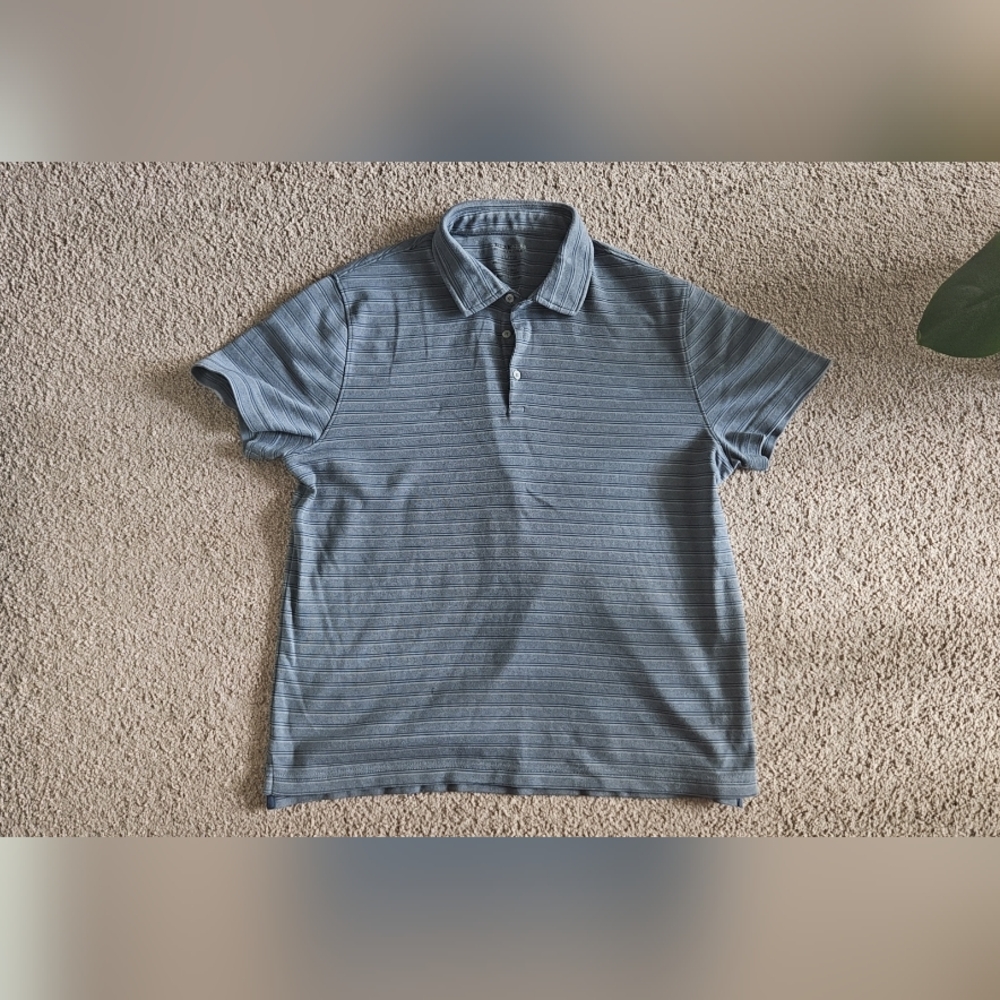 Kenneth Cole Men's Polo in Gray Stripes